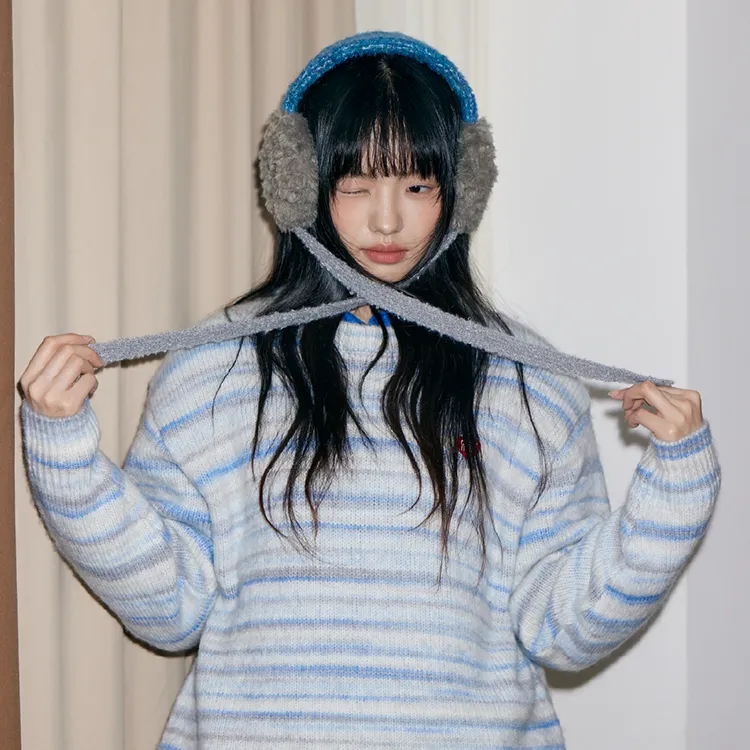 Checkitout Sweatshirt Unisex Mauve Star Yarn Blue-5