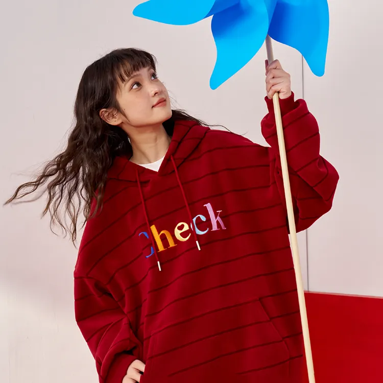 Checkitout Sweatshirt Unisex Camellia-Burnt Red-3