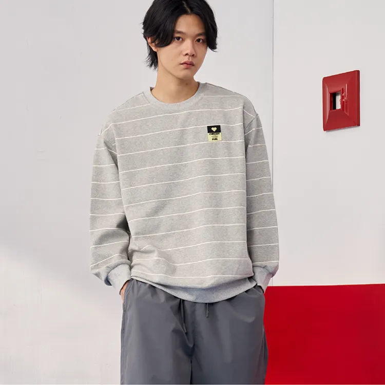Checkitout Sweatshirt Unisex White Elm-Heather Gray/Ecru-2