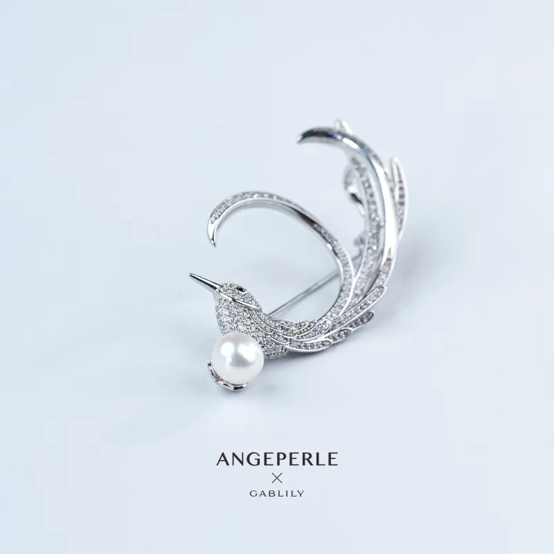 ANGEPERLE Freshwater Pearl Brooches Women's-3