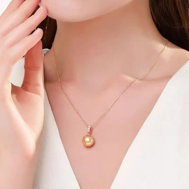 ANGEPERLE Saltwater Pearl Necklaces Women's-4