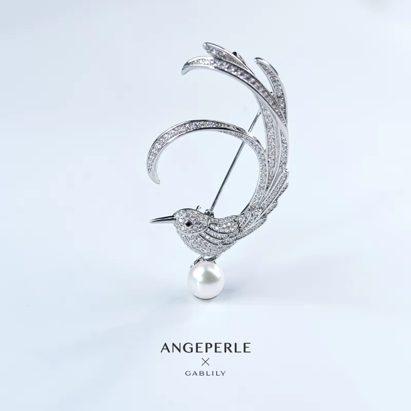 ANGEPERLE Freshwater Pearl Brooches Women's-2