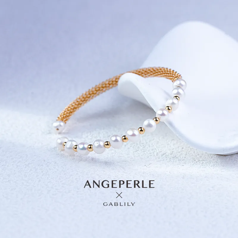 ANGEPERLE Pearl Bangles Women's-2