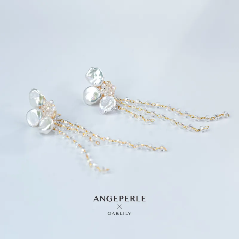 ANGEPERLE Freshwater Pearl Earrings Women's-2