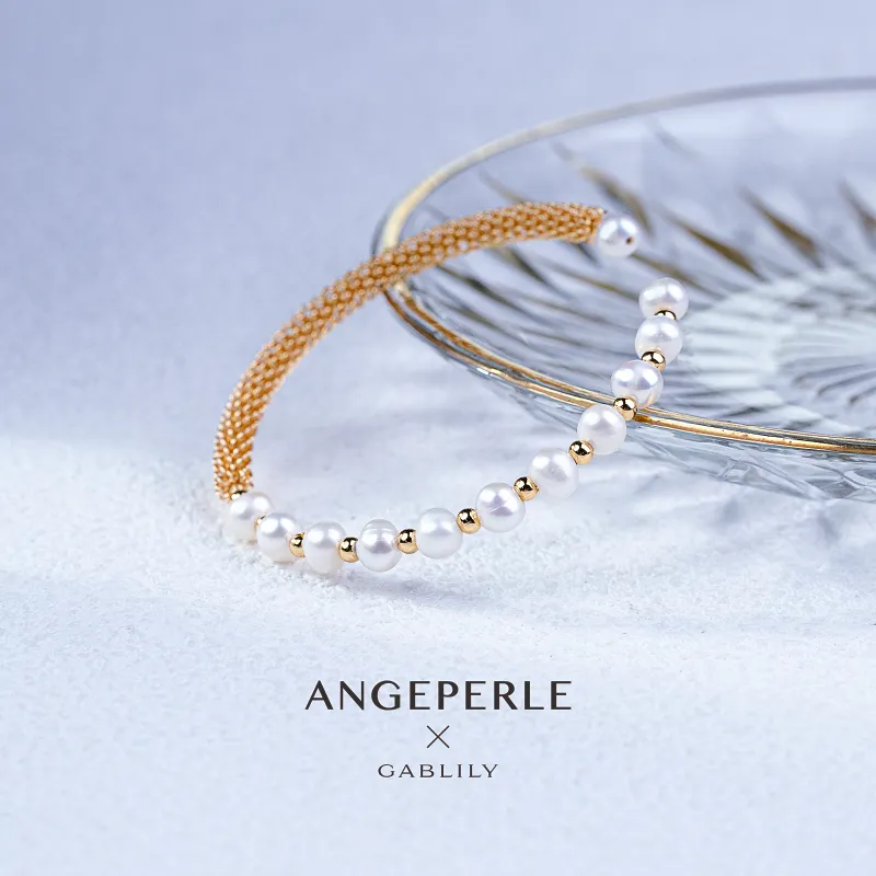 ANGEPERLE Pearl Bangles Women's-3
