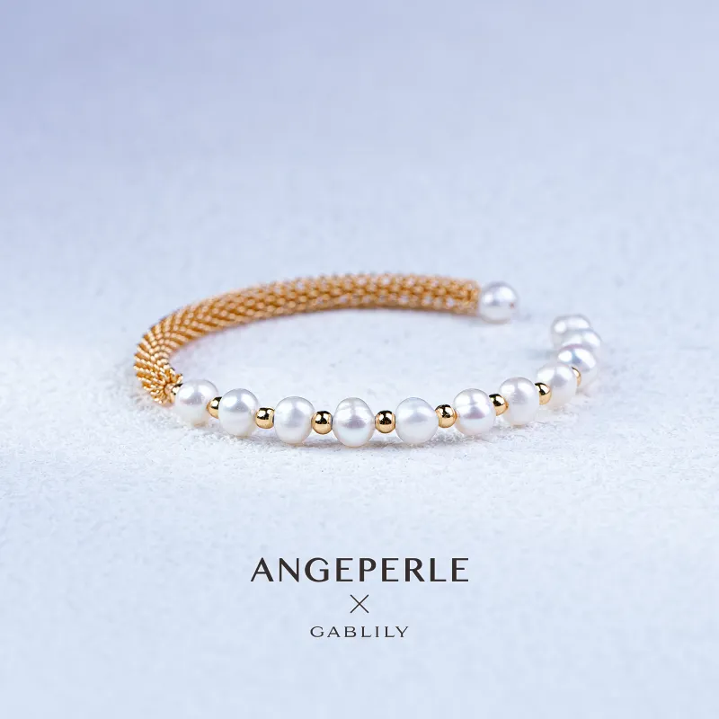 ANGEPERLE Pearl Bangles Women's-5