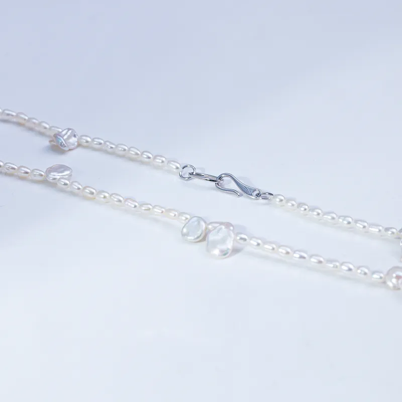 ANGEPERLE Freshwater Pearl Necklaces Women's-4