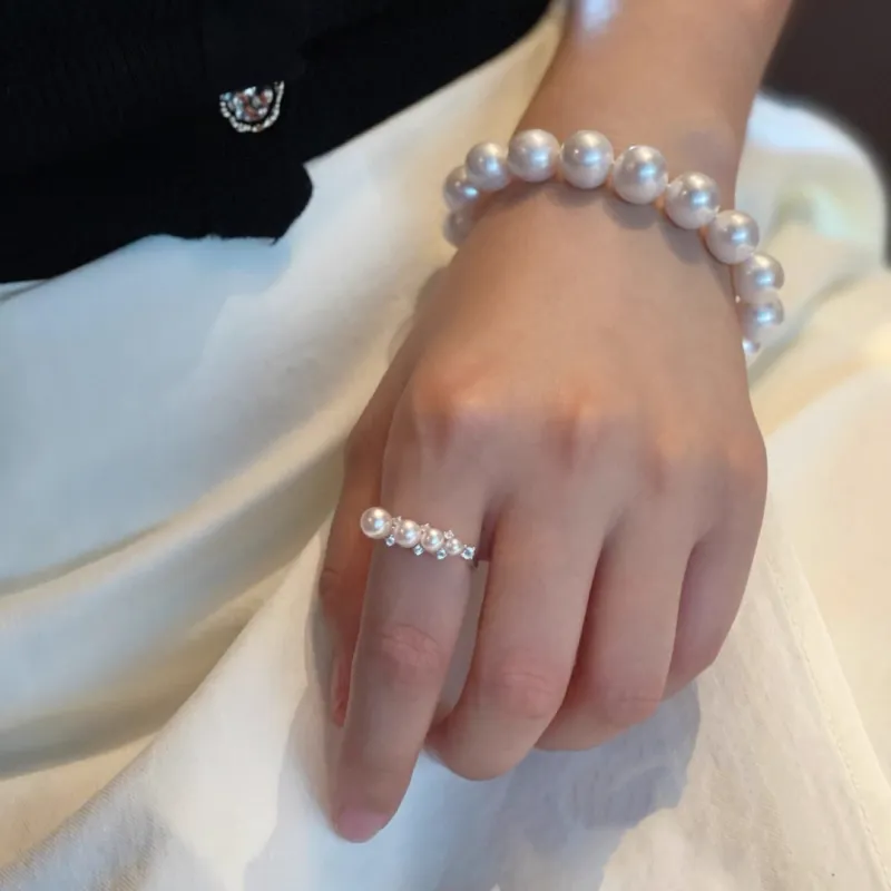 ANGEPERLE Pearl Rings Women's-4