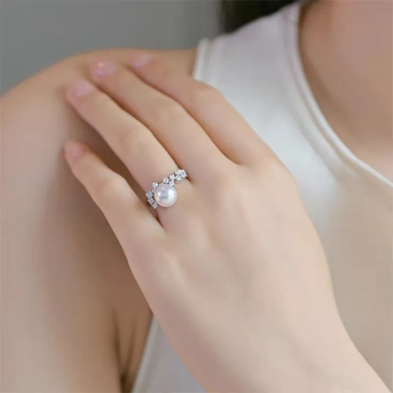 ANGEPERLE Pearl Rings Women's-4