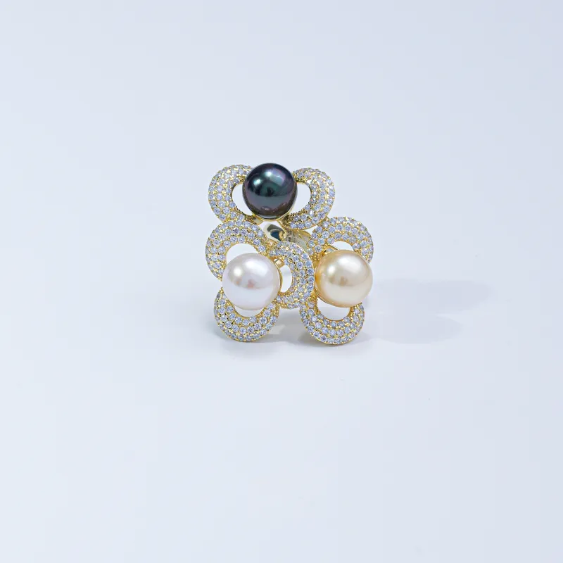 ANGEPERLE Saltwater Pearl Rings Women's-3