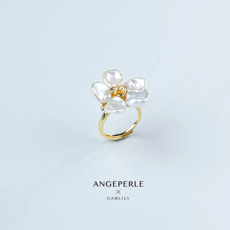ANGEPERLE Freshwater Pearl Rings Women's-3