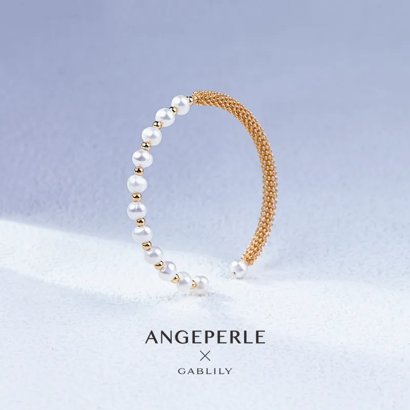 ANGEPERLE Pearl Bangles Women's-4