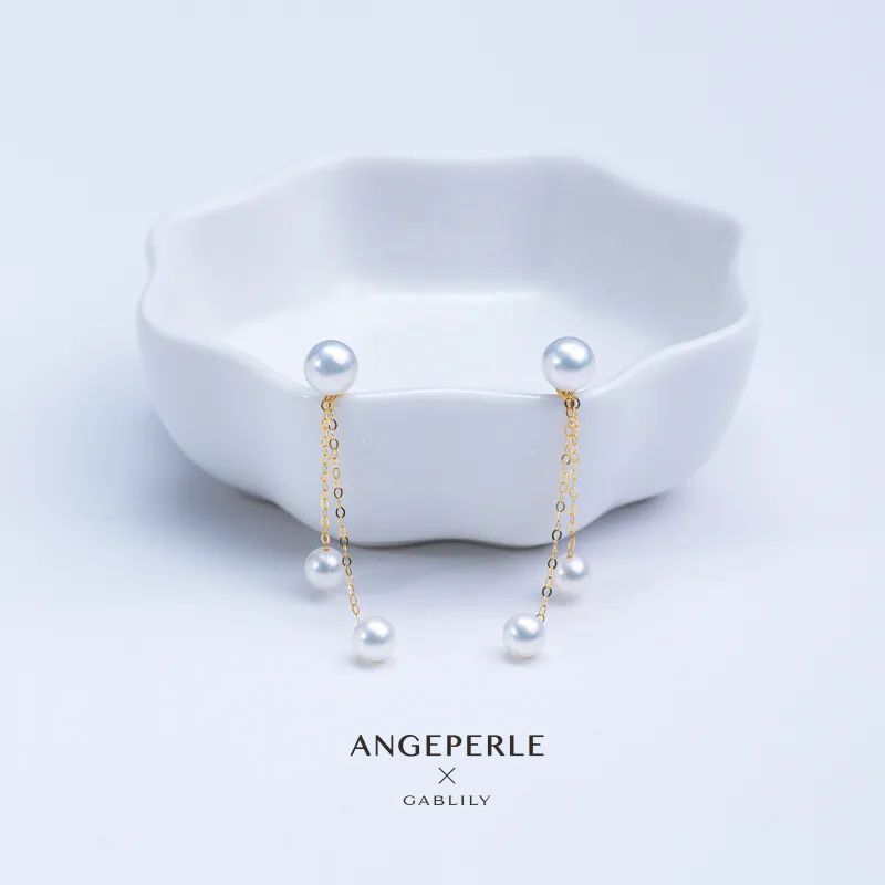 ANGEPERLE Freshwater Pearl Drop Earrings Women's-4