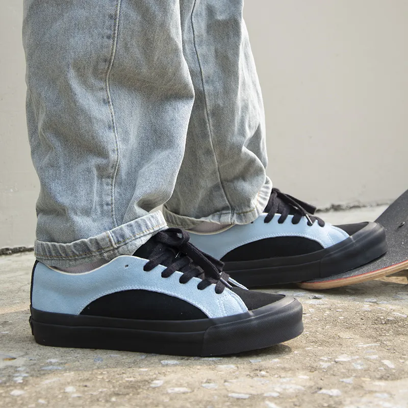 WANSWER Cushioning Abrasion Resistant Balance Lightweight Support Low Top Skateboard Shoes Unisex Blue-6