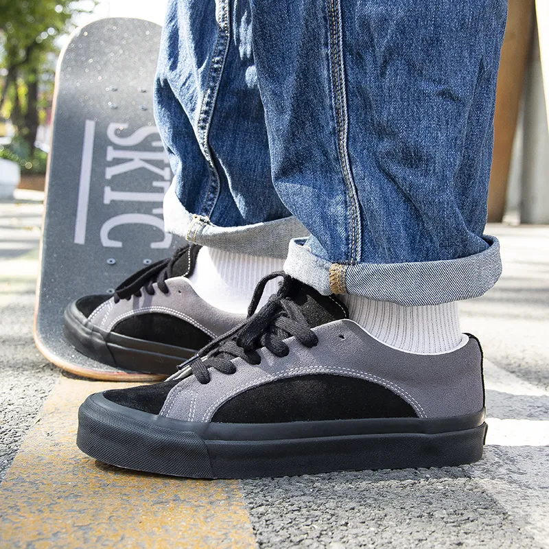 WANSWER Slip Resistant Cushioning Abrasion Resistant Low Top Skateboard Shoes Unisex Phantom Gray-5