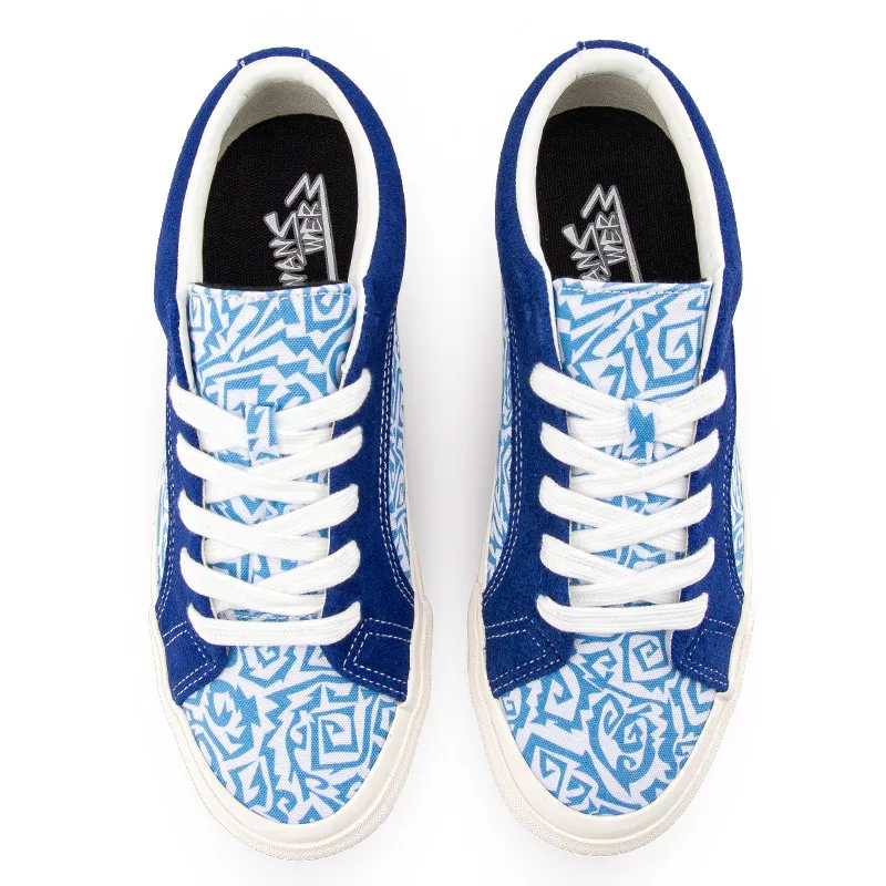 WANSWER Cushioning, Breathable, Supportive Low Top Skateboard Shoes Unisex Blue-3