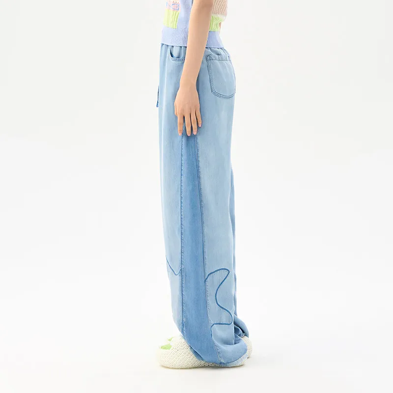CHAU·RISING Denim Trousers Women's Blue-2