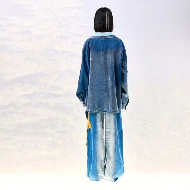 CHAU·RISING Shirt Women's Vintage Blue-2