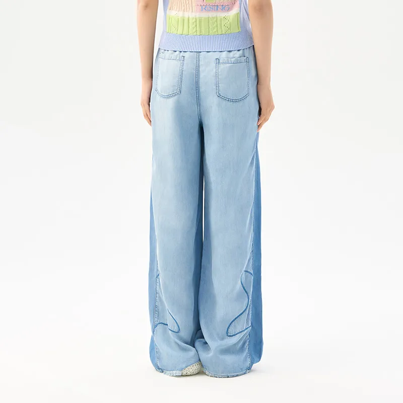CHAU·RISING Denim Trousers Women's Blue-3