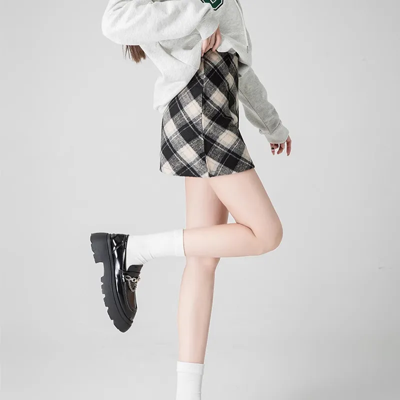 Ya Sheep People Casual Short Skirts Women's Black-5