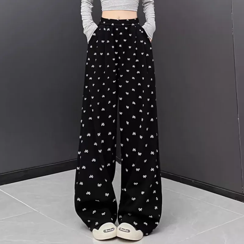 Ya Sheep People Casual Pants Women's Black-1