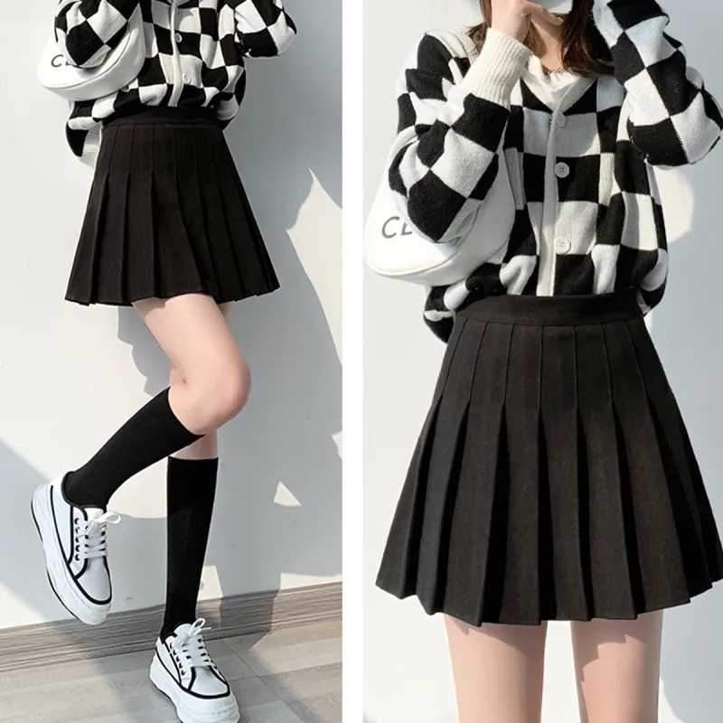 Ya Sheep People Casual Short Skirts Women's Black-3