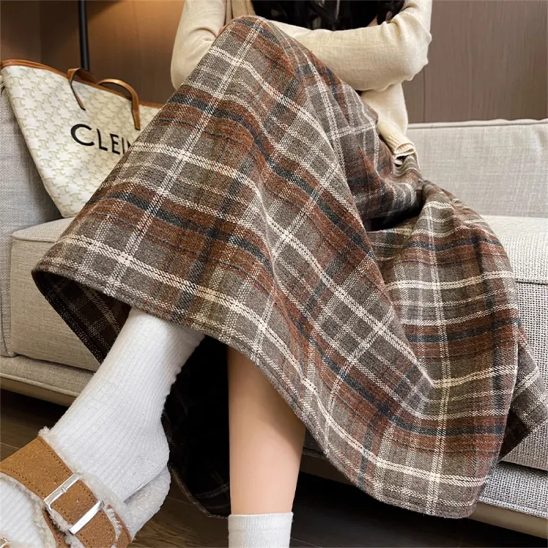 Ya Sheep People Casual Long Skirt Women's Khaki-6