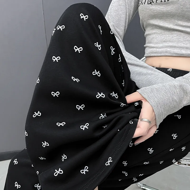 Ya Sheep People Casual Pants Women's Black-4