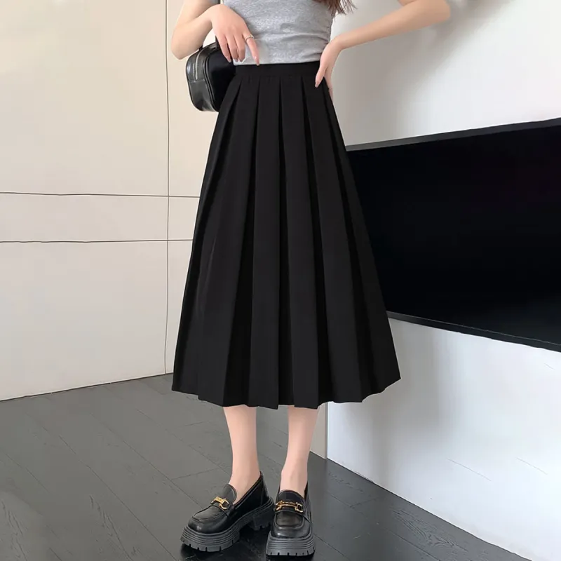 Ya Sheep People Casual Long Skirts Women's Black-2