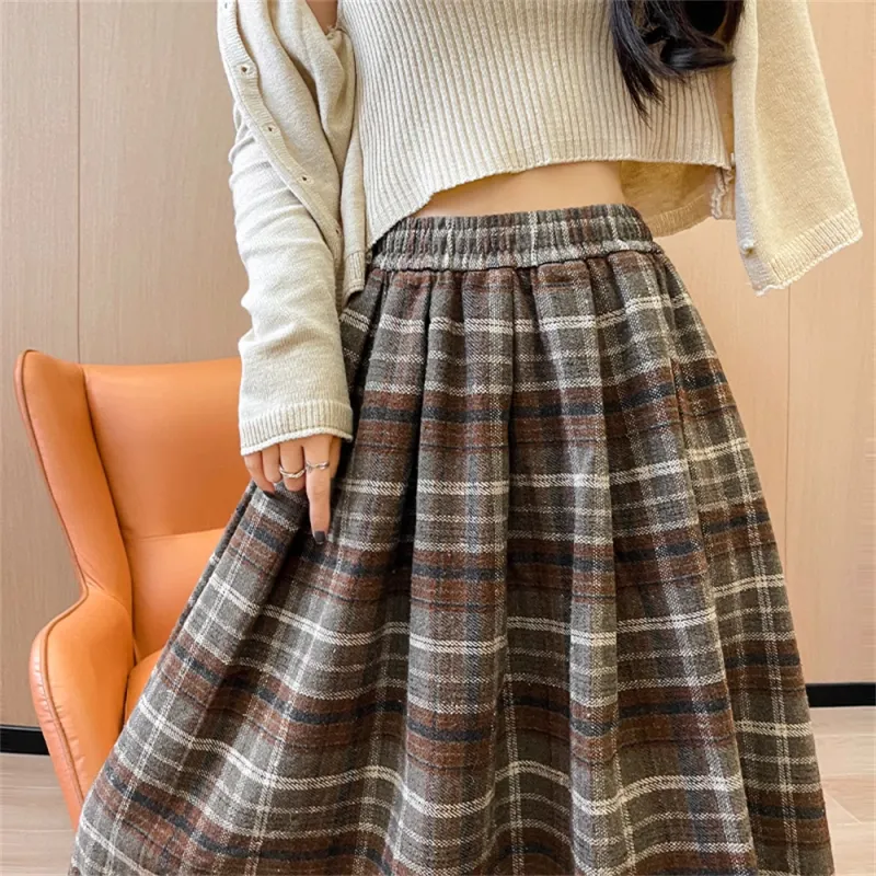 Ya Sheep People Casual Long Skirt Women's Khaki-5