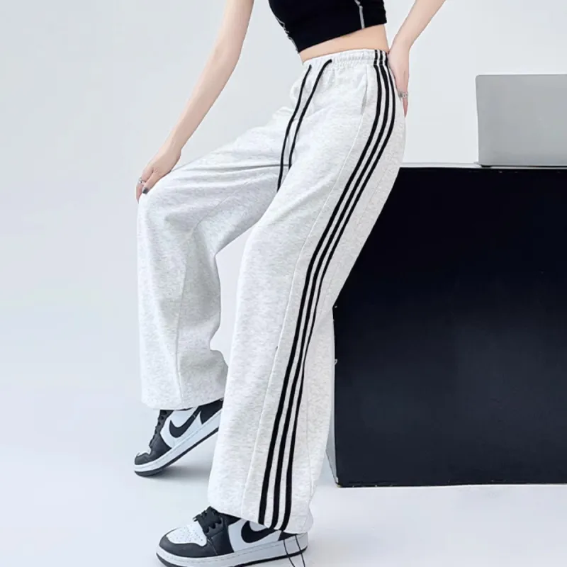 Ya Sheep People Casual Pants Women's Gray White-1