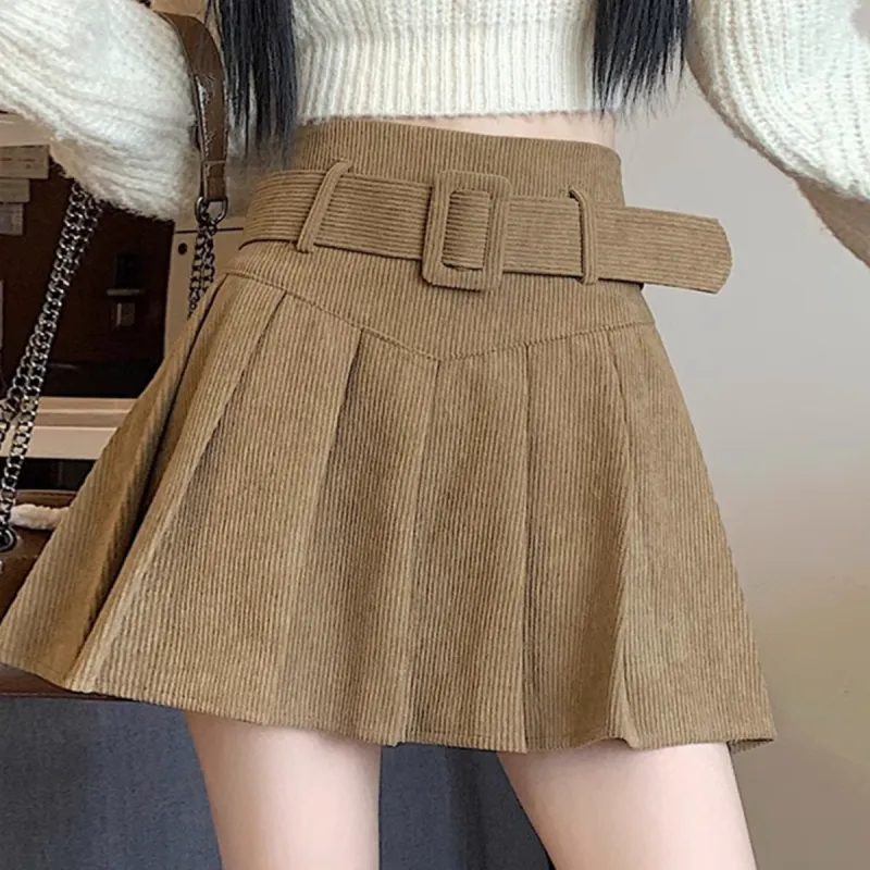 Ya Sheep People Casual Short Skirts Women's Khaki-1