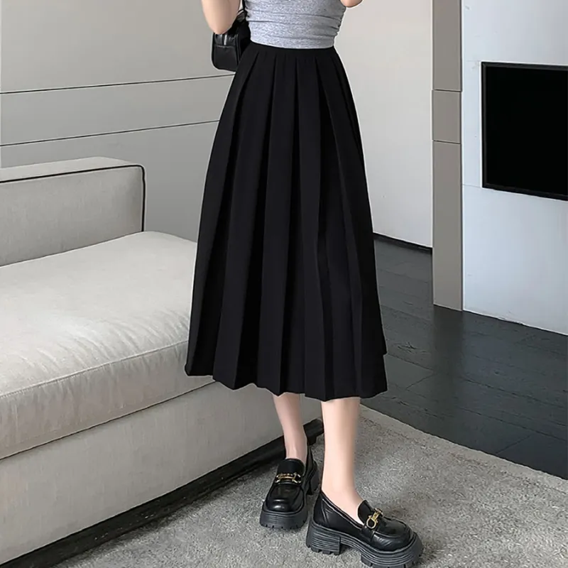 Ya Sheep People Casual Long Skirts Women's Black-3