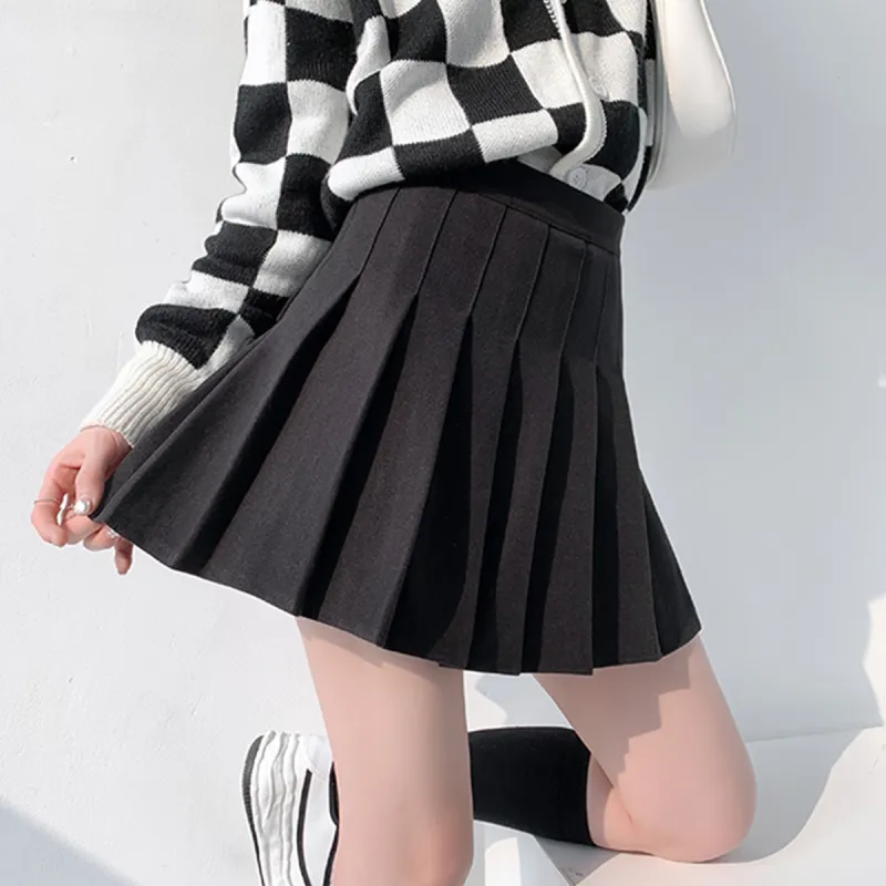 Ya Sheep People Casual Short Skirts Women's Black-2