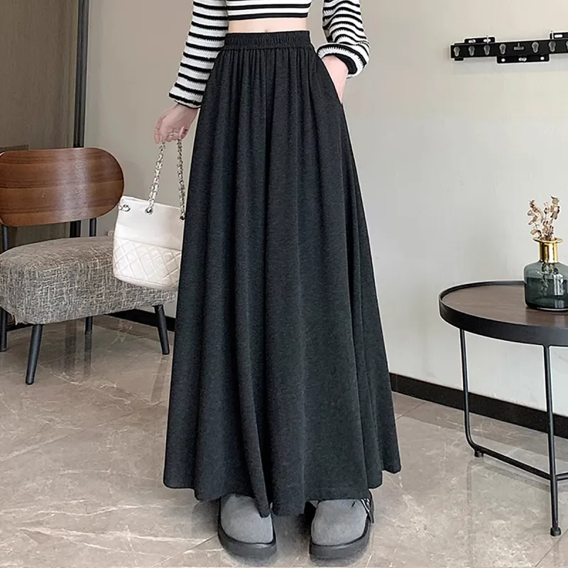 Ya Sheep People Casual Pants Women's Black Gray Color-3