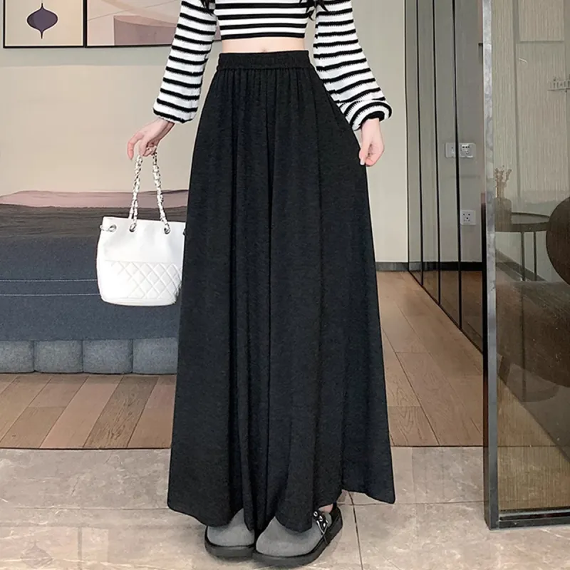 Ya Sheep People Casual Pants Women's Black Gray Color-5