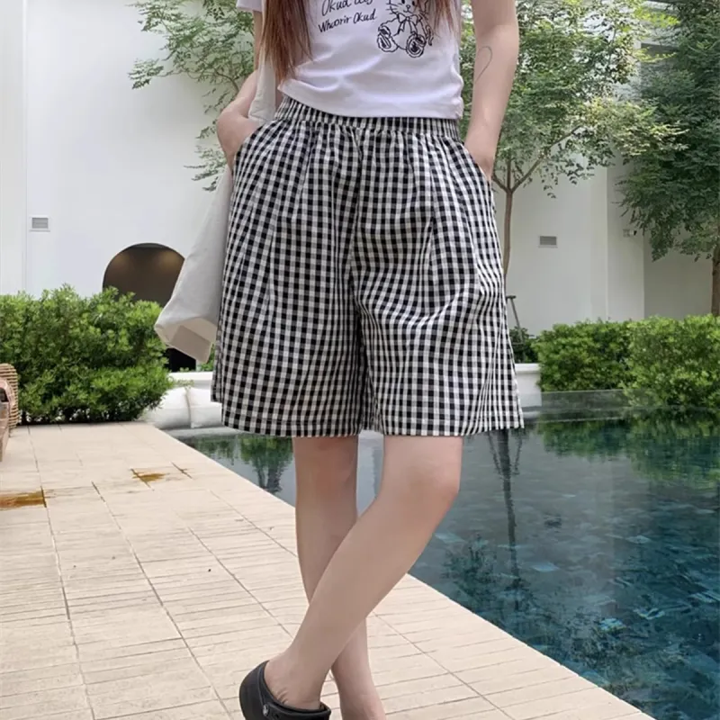 Ya Sheep People Casual Shorts Women's Black-4