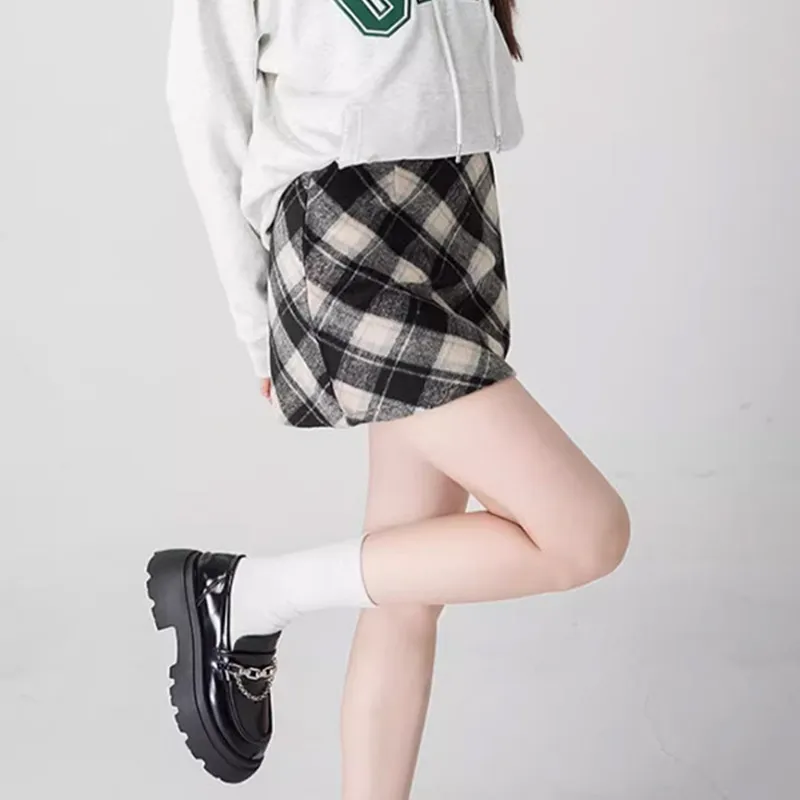 Ya Sheep People Casual Short Skirts Women's Black-3