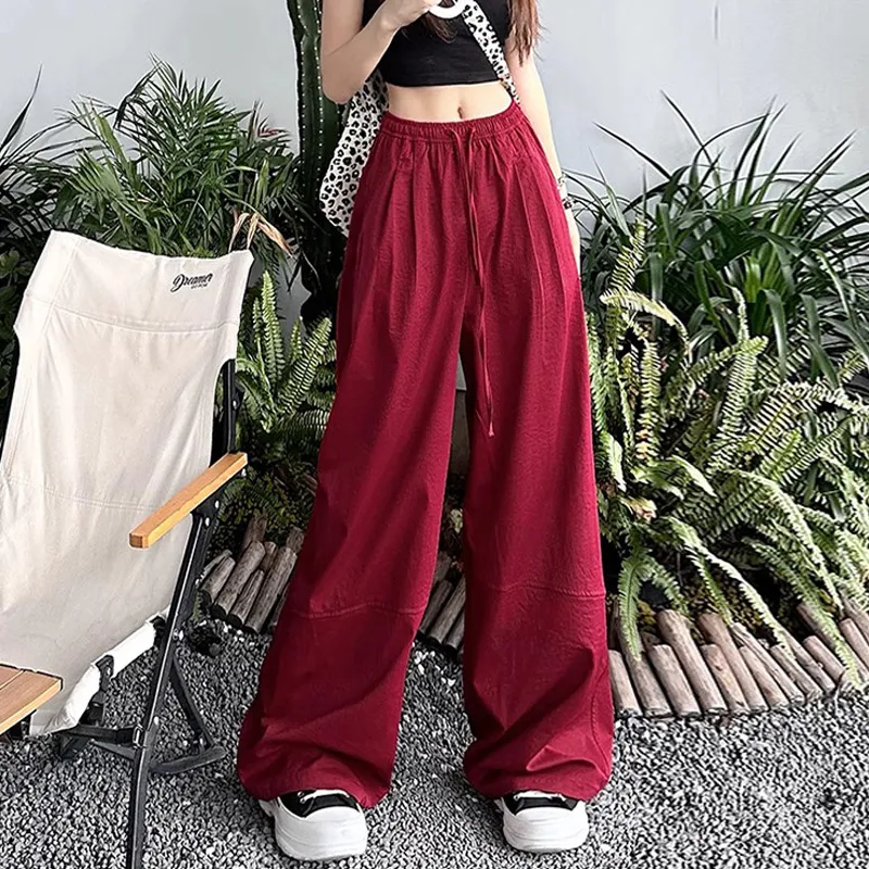 Ya Sheep People Casual Pants Women's Red-4