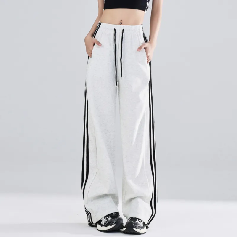 Ya Sheep People Casual Pants Women's Gray White-4
