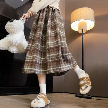 Ya Sheep People Casual Long Skirt Women's Khaki