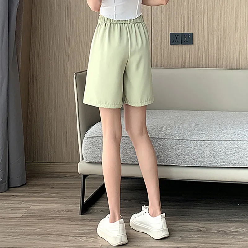 Ya Sheep People Casual Shorts Women's Khaki-8