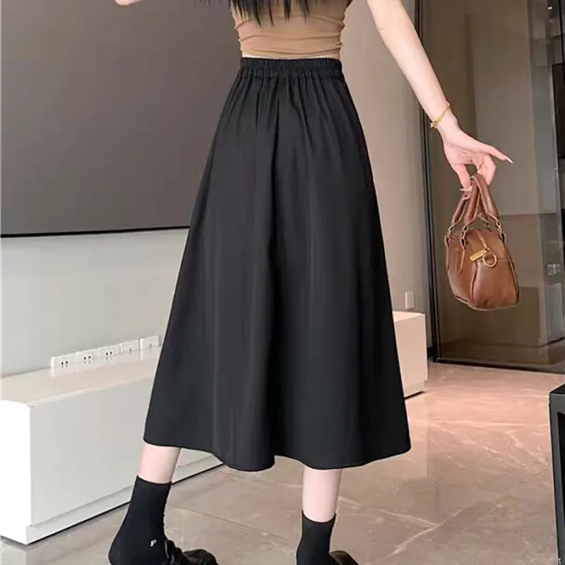 Ya Sheep People Casual Long Skirts Women's Black-6