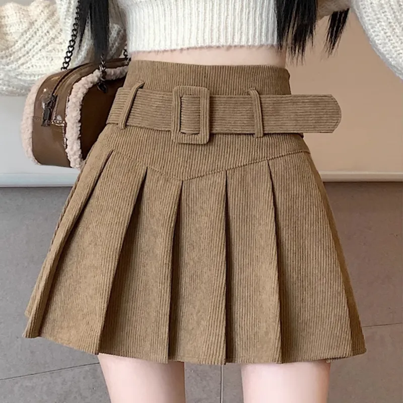 Ya Sheep People Casual Short Skirts Women's Khaki-3