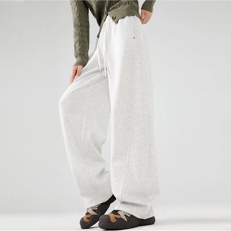 Ya Sheep People Casual Pants Women's White Gray-2