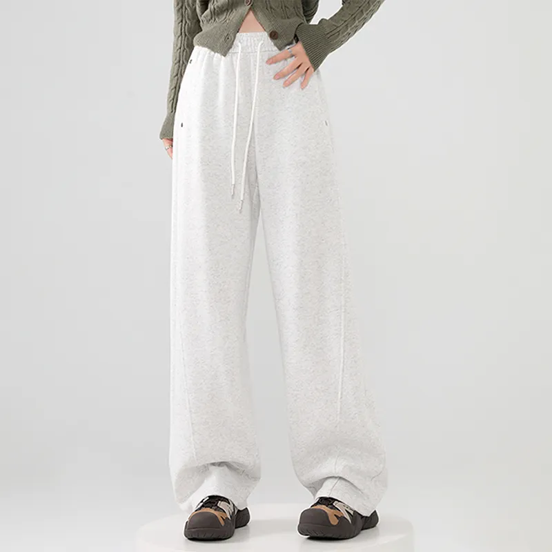 Ya Sheep People Casual Pants Women's White Gray-1