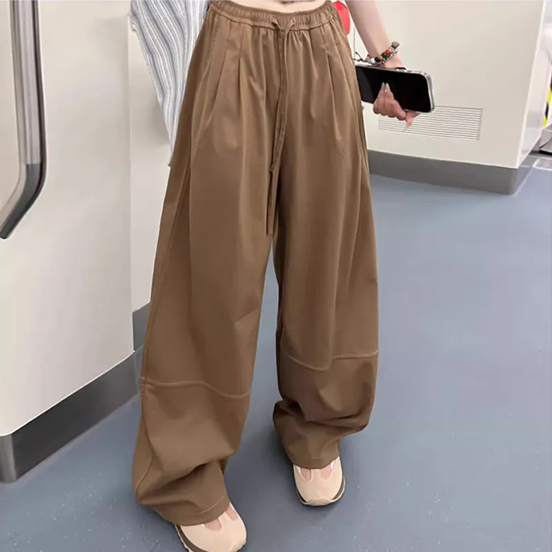 Ya Sheep People Casual Pants Women's Khaki-4