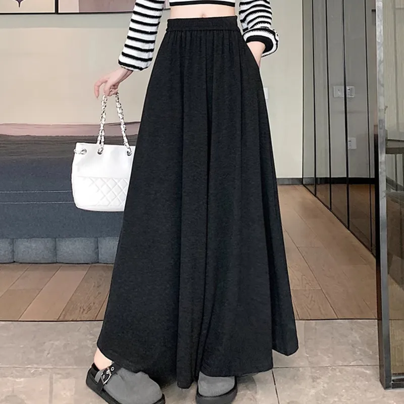 Ya Sheep People Casual Pants Women's Black Gray Color-4