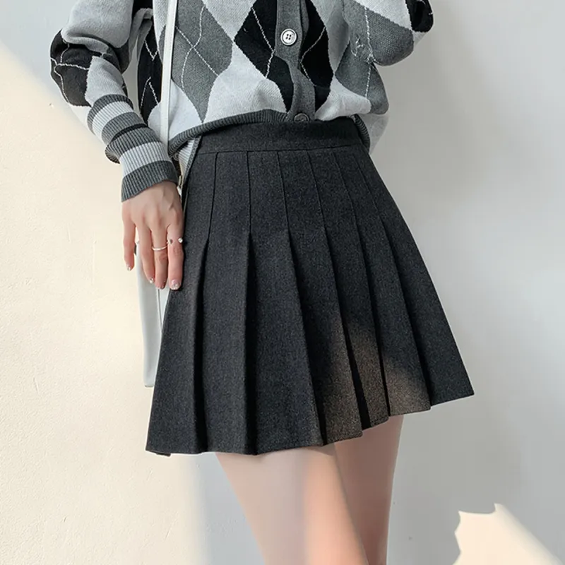 Ya Sheep People Casual Short Skirts Women's Dark Gray-1