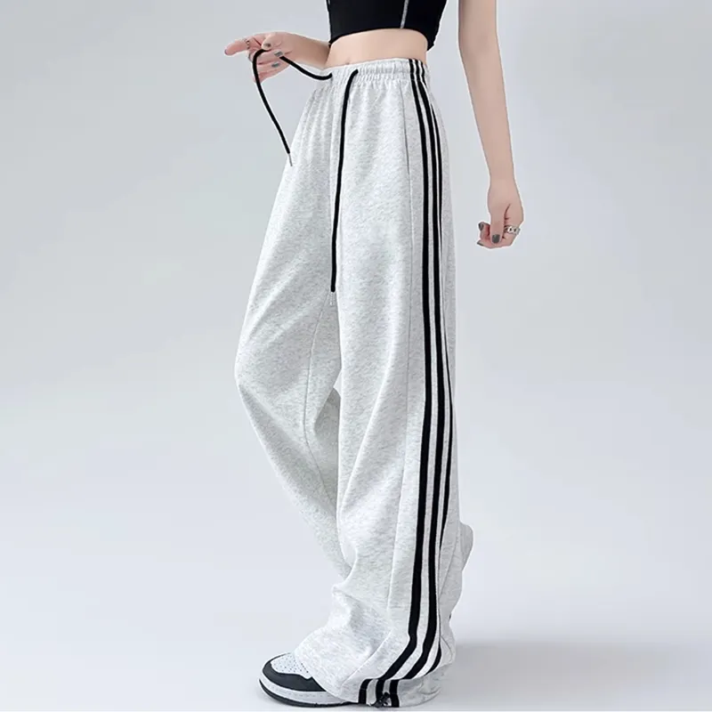 Ya Sheep People Casual Pants Women's Gray White-7